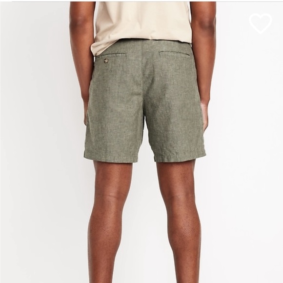 Old Navy Men’s Slim Linen Blend Chino Shorts - 7 inch inseam - Picture 2 of 7